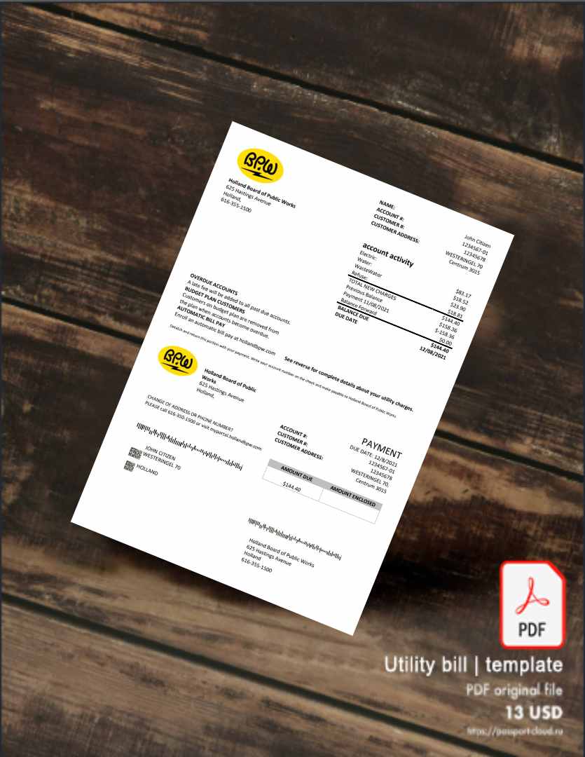 Utility bill | Albanian Power | Albania